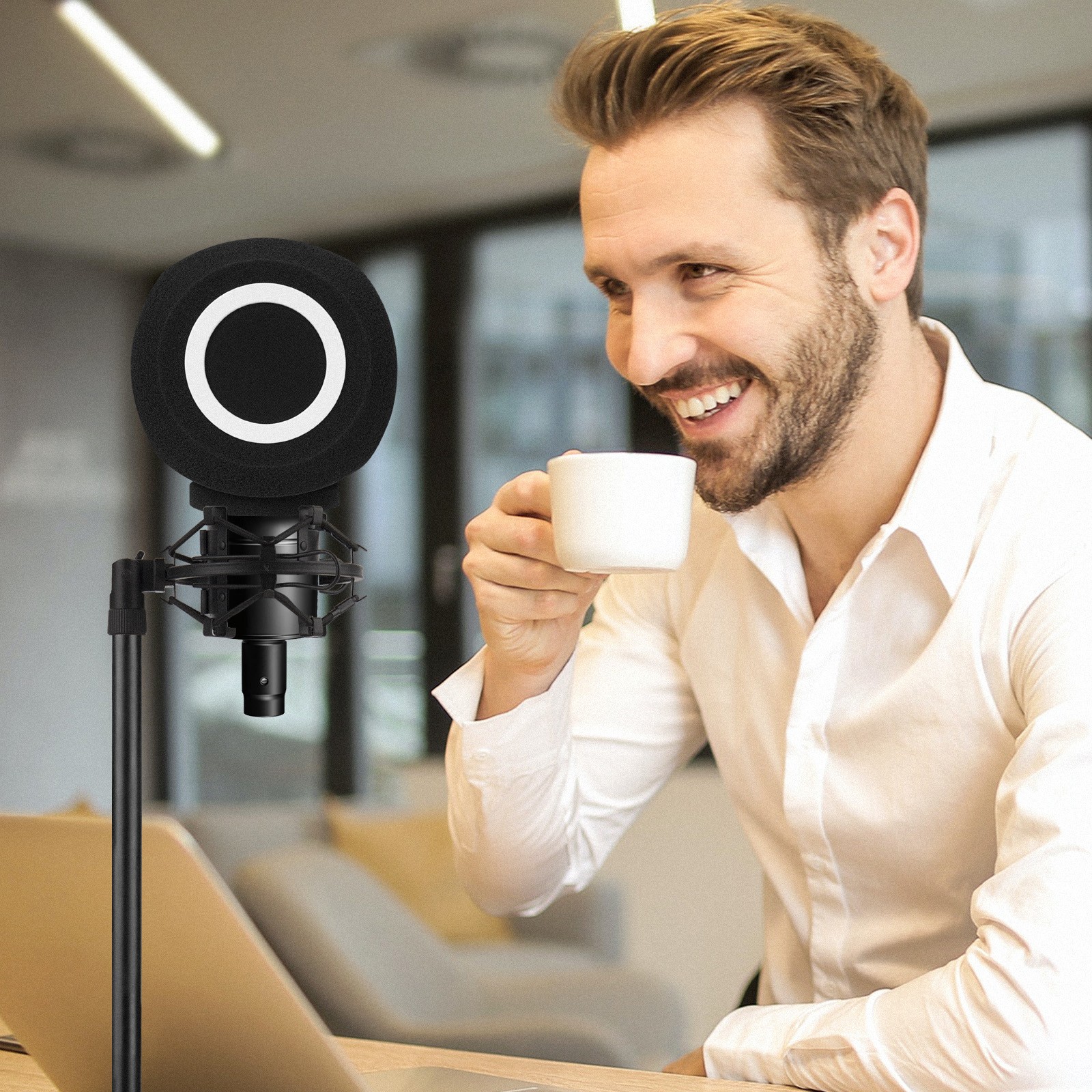 Geekria for Creators Professional Microphone Isolation Ball (Black)