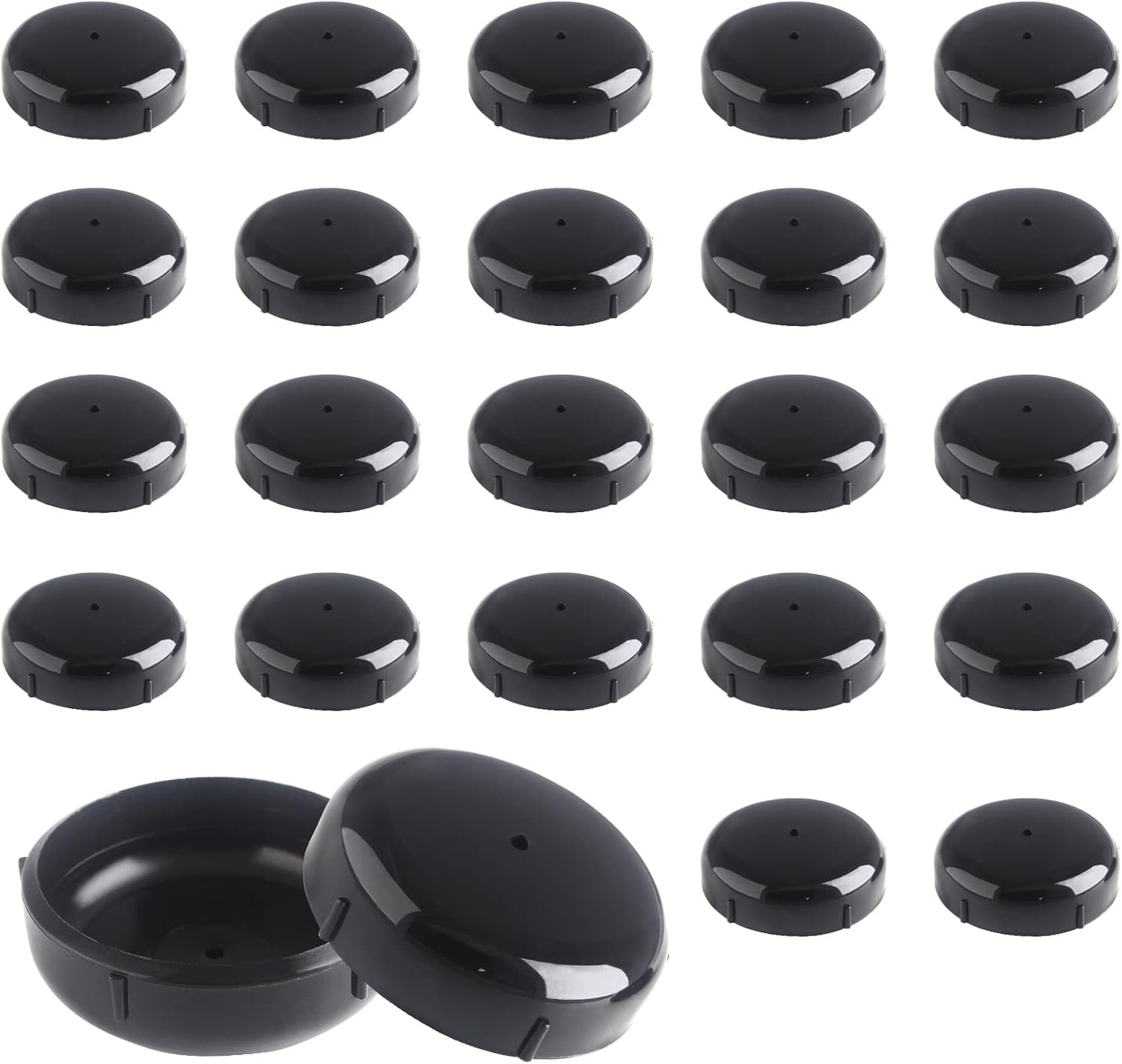 Biaungdo 24-Pack 1.5" Wrought Iron Patio Furniture Leg Protectors (Black)