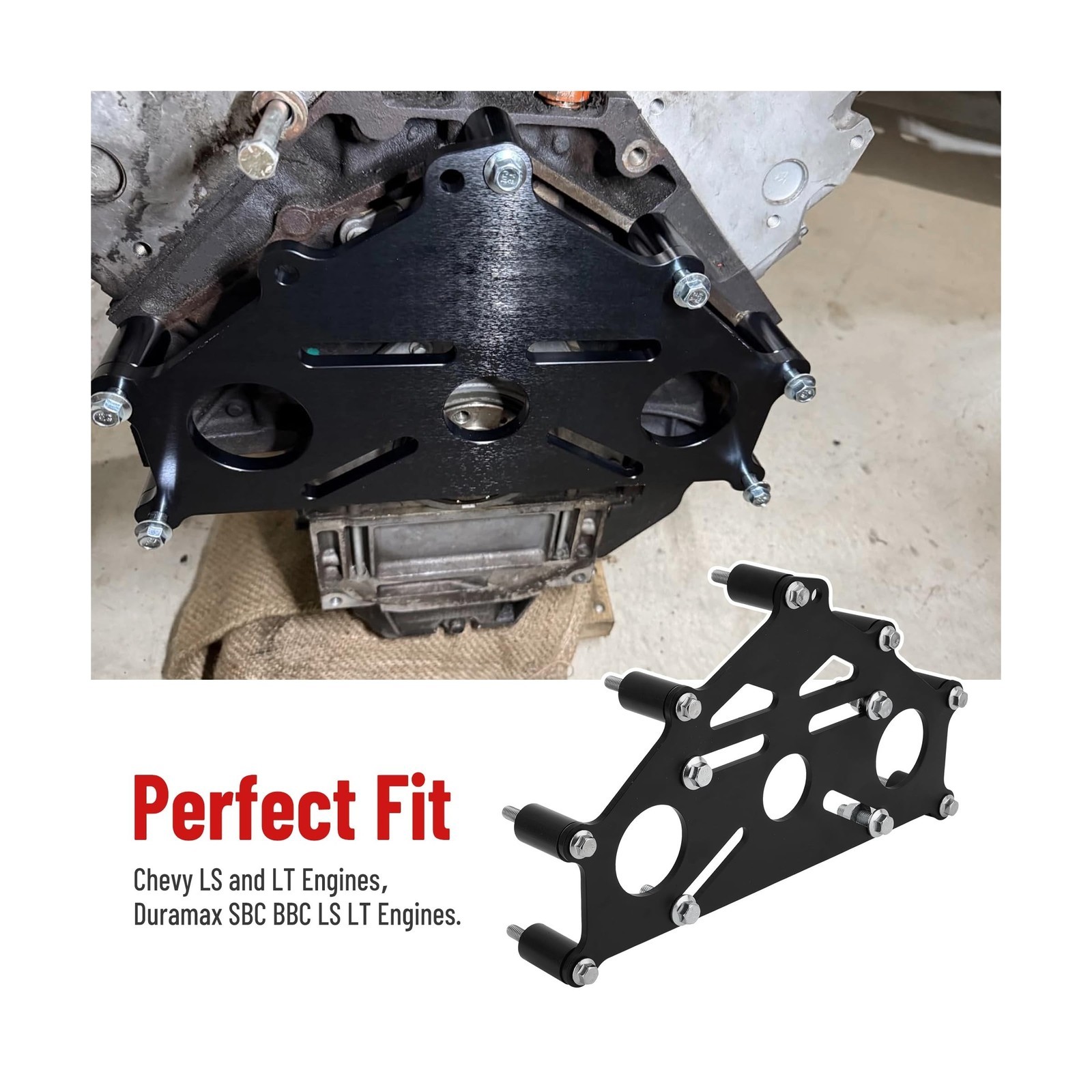 Engine Safe Stand Adapter Plate FITFOR Chevy Small/Big Block and LS1 Duramax BBC