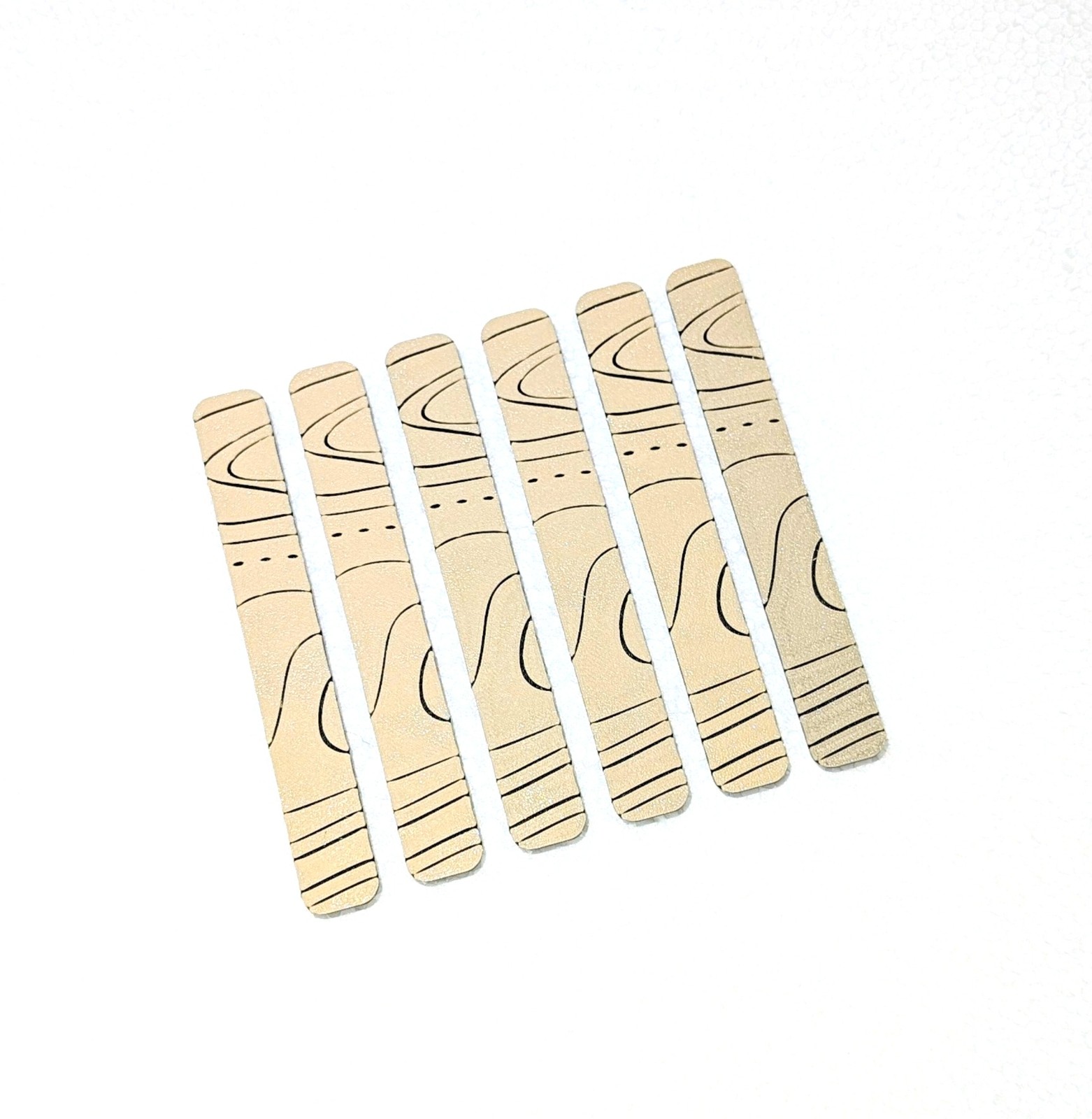 SNAP-IN Rails Beige Topo Map Design – 6 Pack
