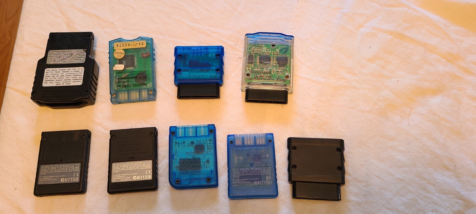13 Vintage Playstation 2 PS2 Memory Cards 8 OEM Untested