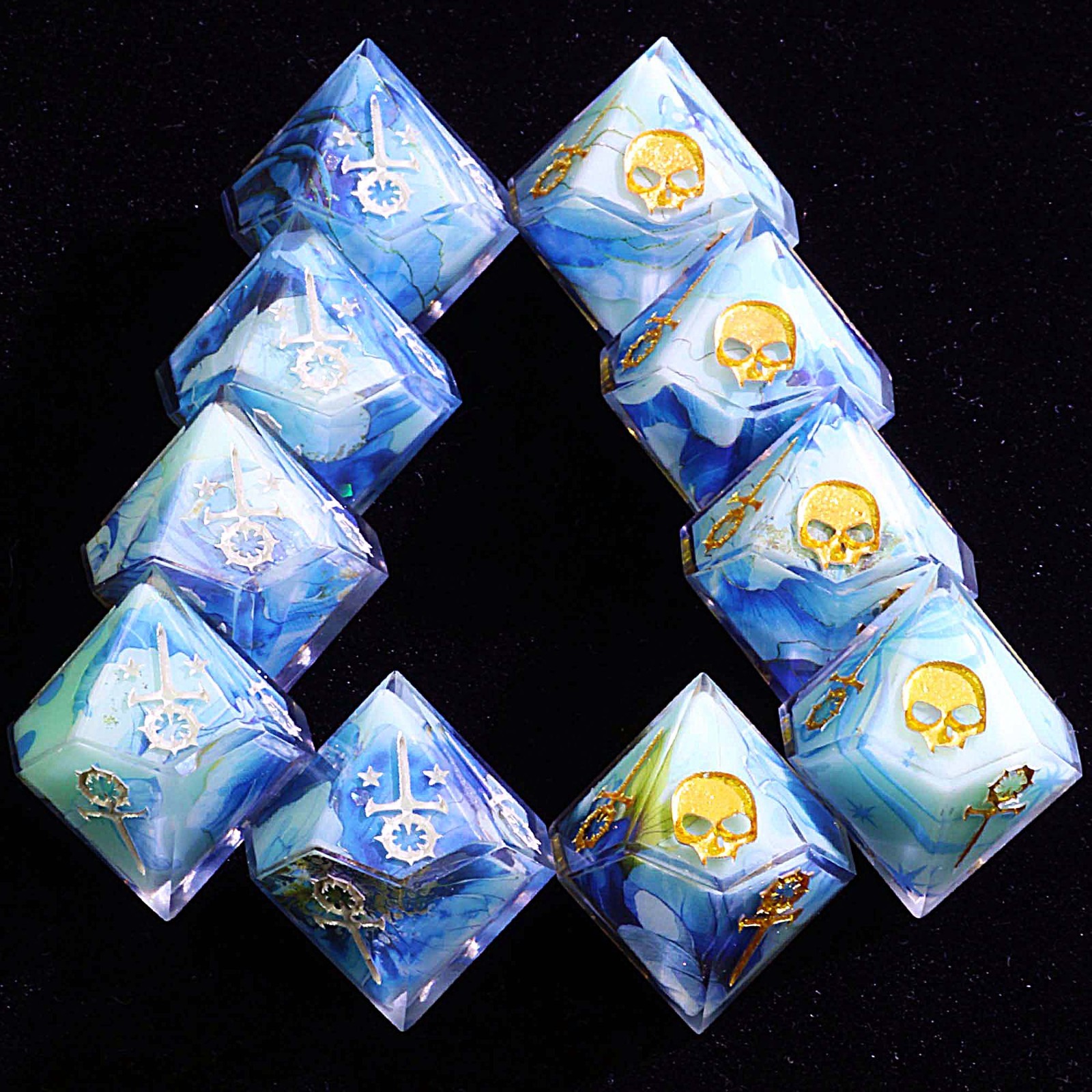 15 Polyhedral Resin Sabbat VtM Dice WoD Sets Fantasia