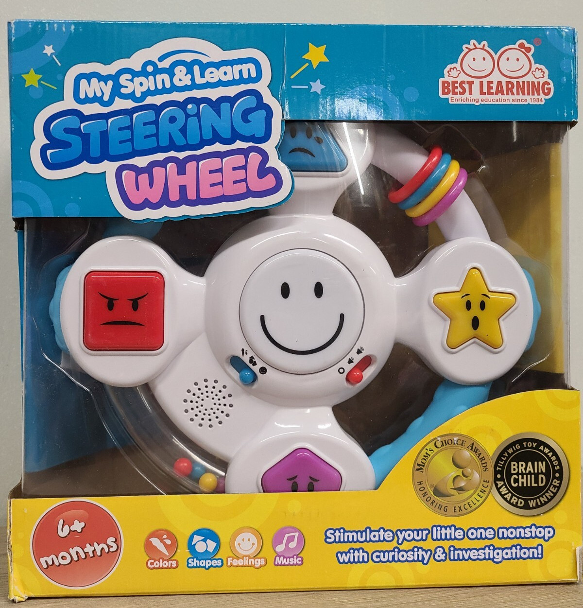 My Spin & Learn Steering Wheel Interactive Educational Toy Lights and Sounds