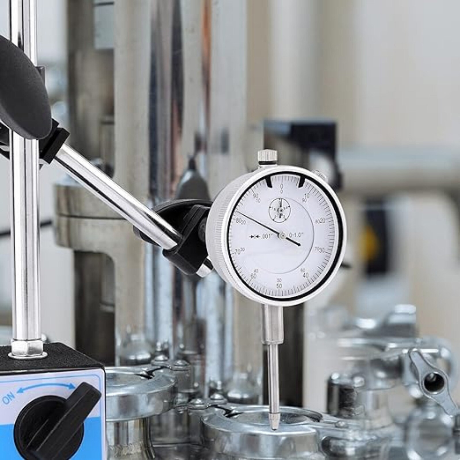 Dial Indicator with Magnetic Base 0.01"Precision Gauge Test Indicator Point Set