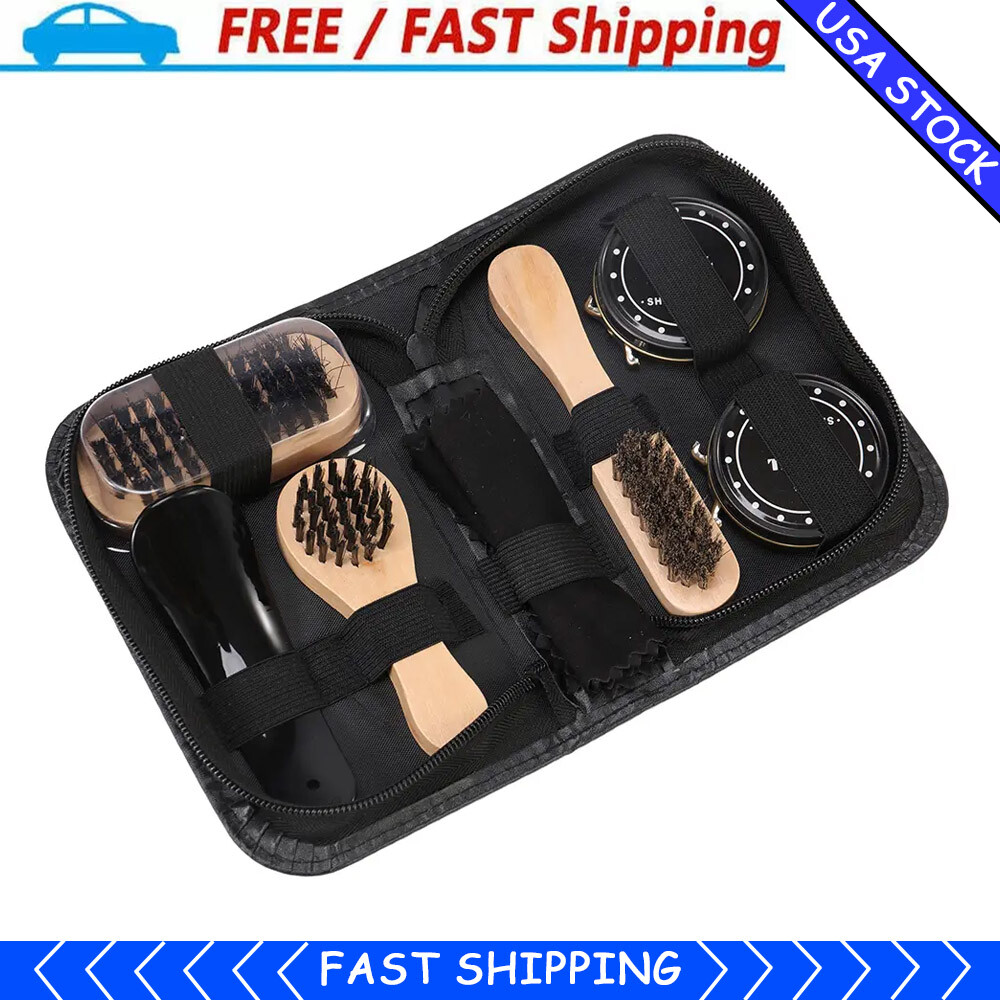 New Shoe Cleaning Polish Shine Care Kits Set For Leather Boots Shoes Sneakers