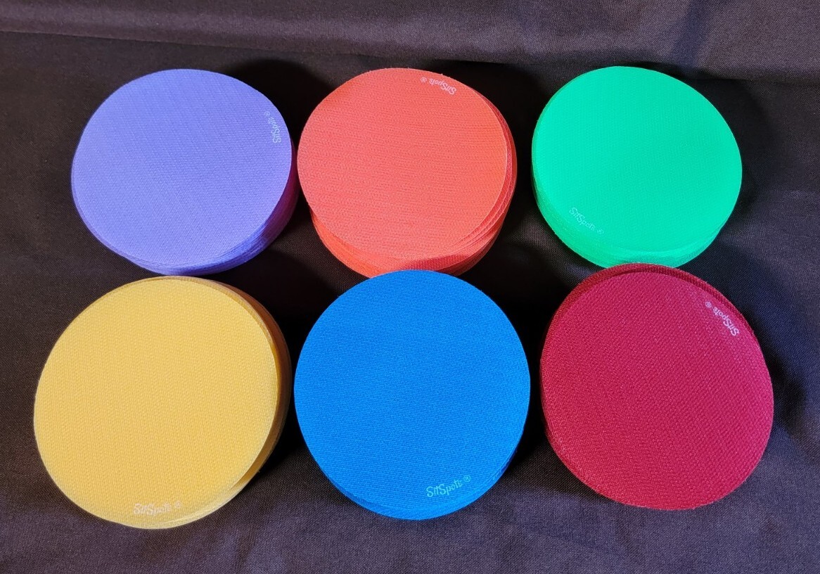 96 Carpet Spots 4" Markers Sit Dots Circles Rug Stand Space Area Timeout Spot