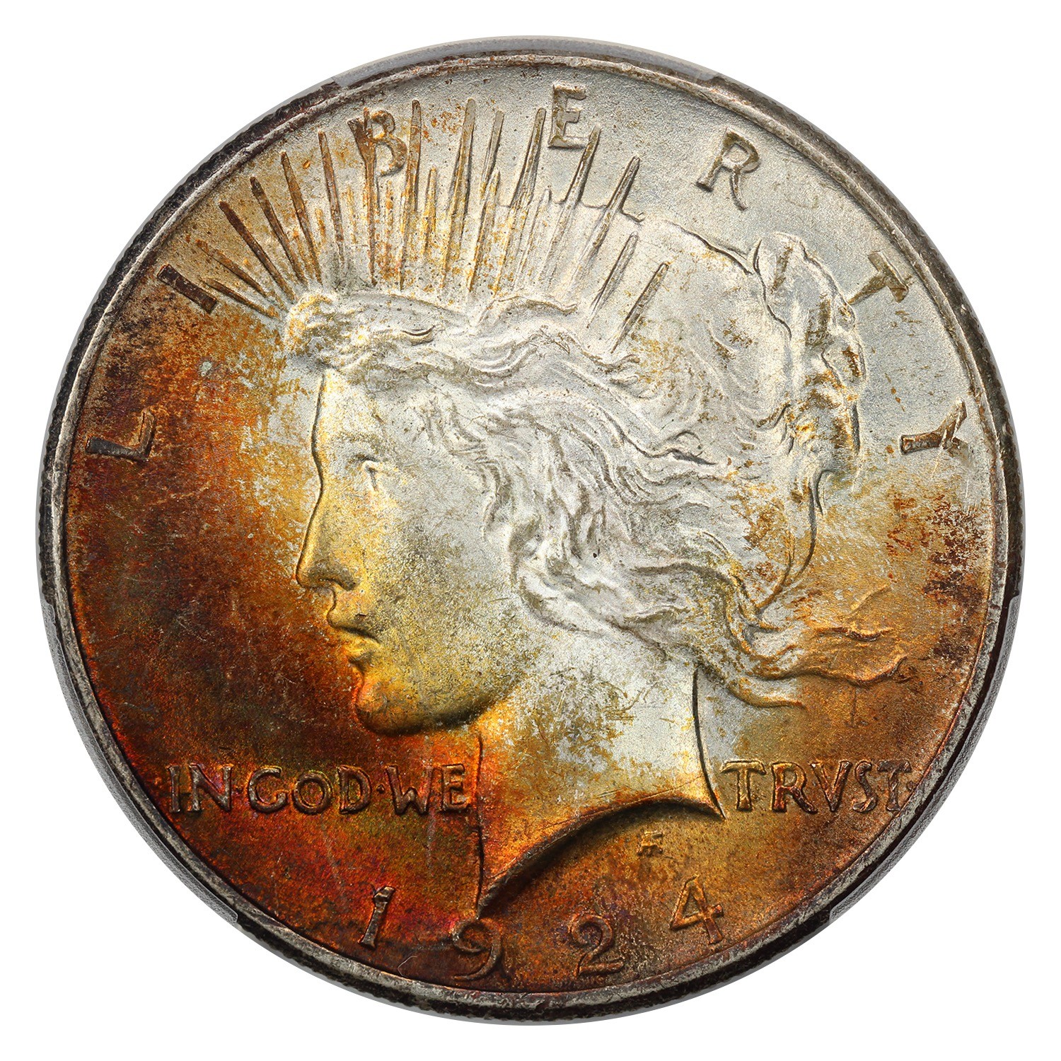 1924 $1 PCGS MS66 - Peace Dollar - Deep Toned Peace Dollar