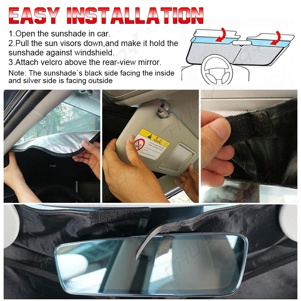 FOR Toyota Highlander Windshield Sun Shade Front Window Cover Visor UV Protector