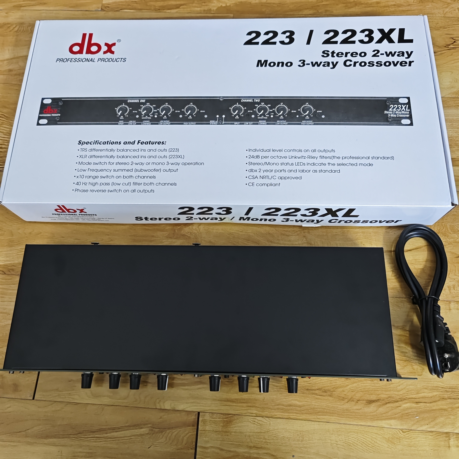 DBX 223XL Stereo 2-Way/Mono 3-Way with XLR Connectors Crossover New