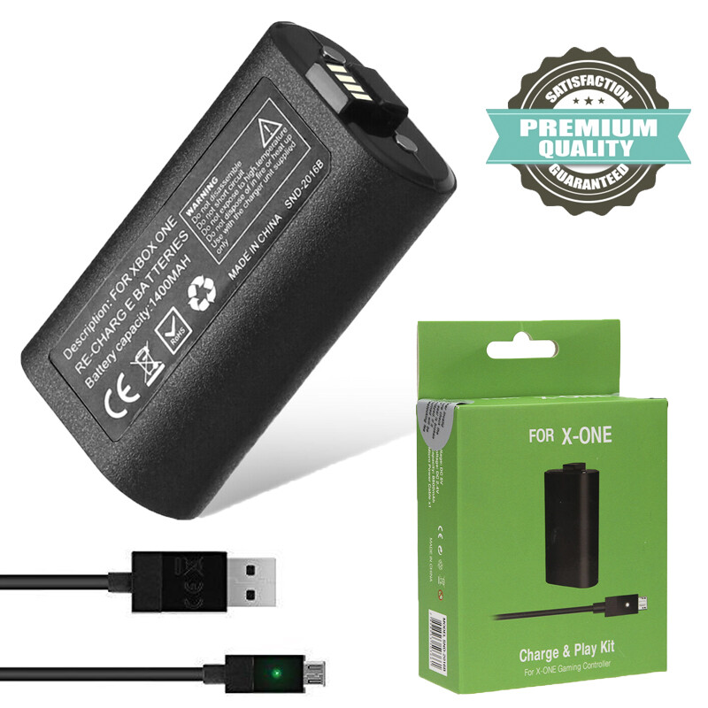 For XBOX ONE X/S Controller Play & Charge Charging Cable+1x Rechargeable Battery