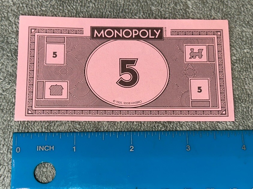 2014 Monopoly Replacement 31 Pink $5 Bills