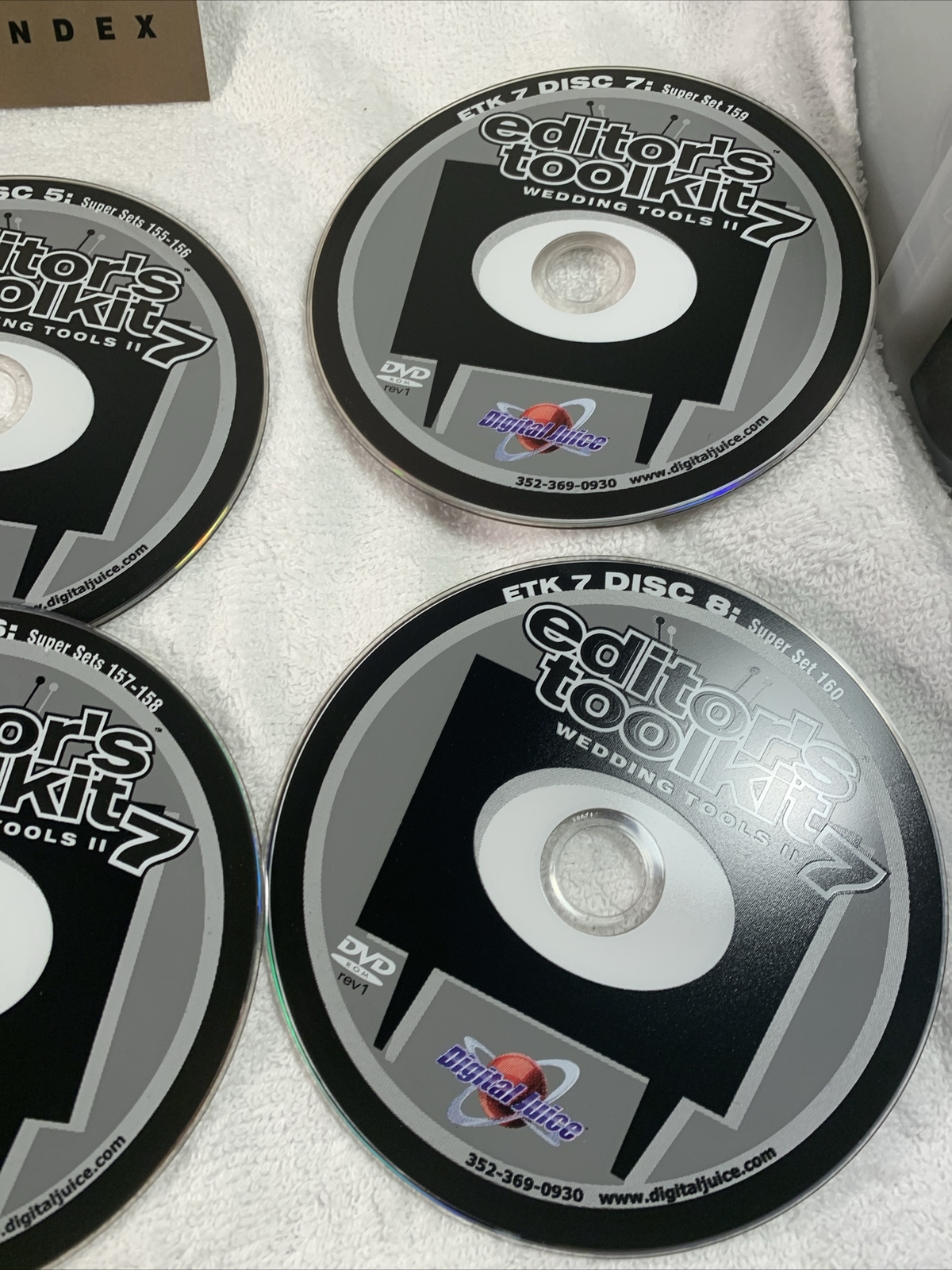 Digital Juice Editors Toolkit 7 Wedding Tools Rare 8 DVD Disc Boxset Disc Mint