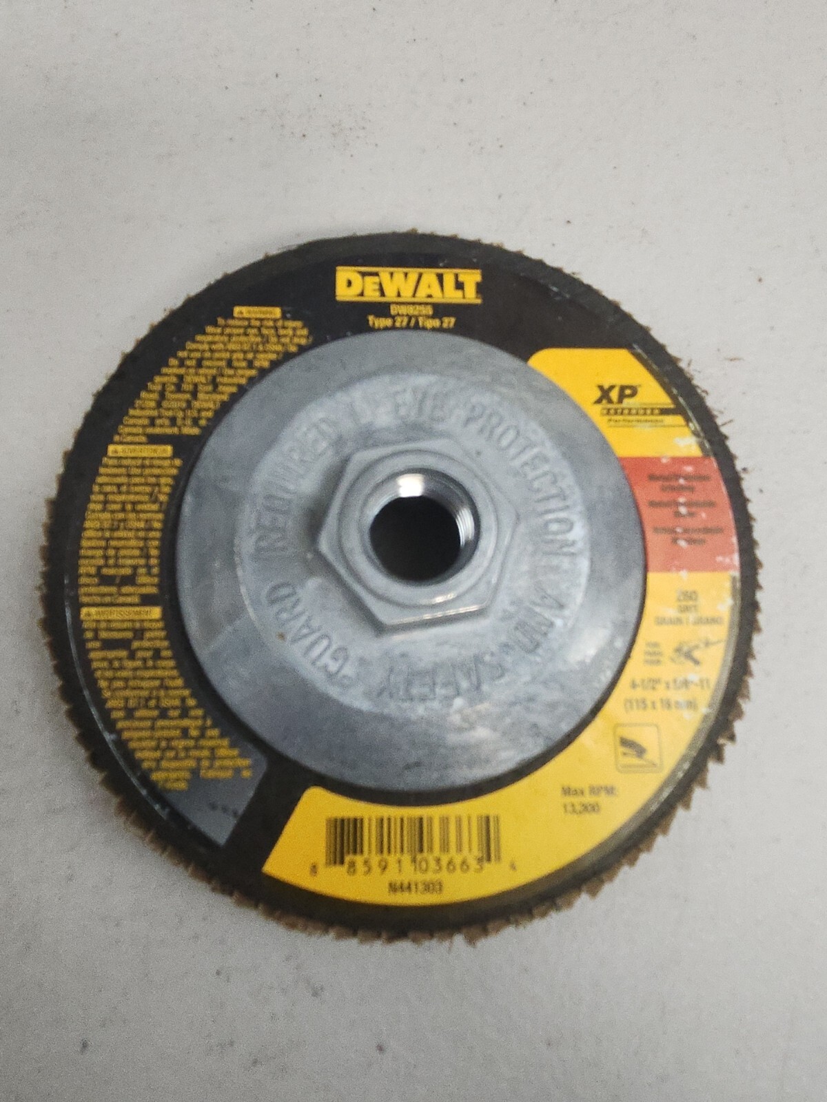 Dewalt DW 8255 4 1/2" X 5/8-11"" Z 60 Grit Flap Disc 10 Pack