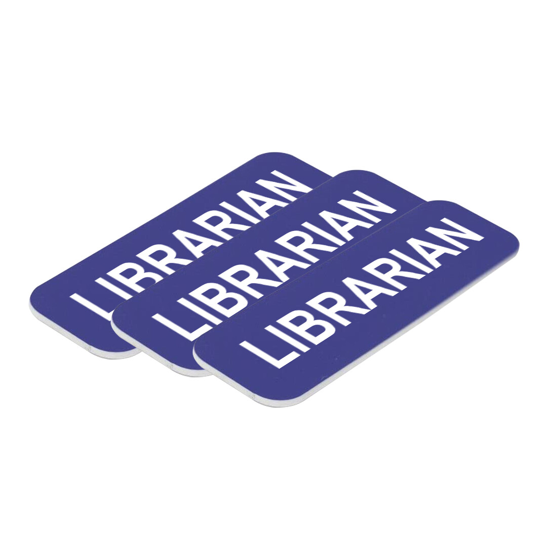 Librarian 1 x 3" Name Tag (3 Pack)