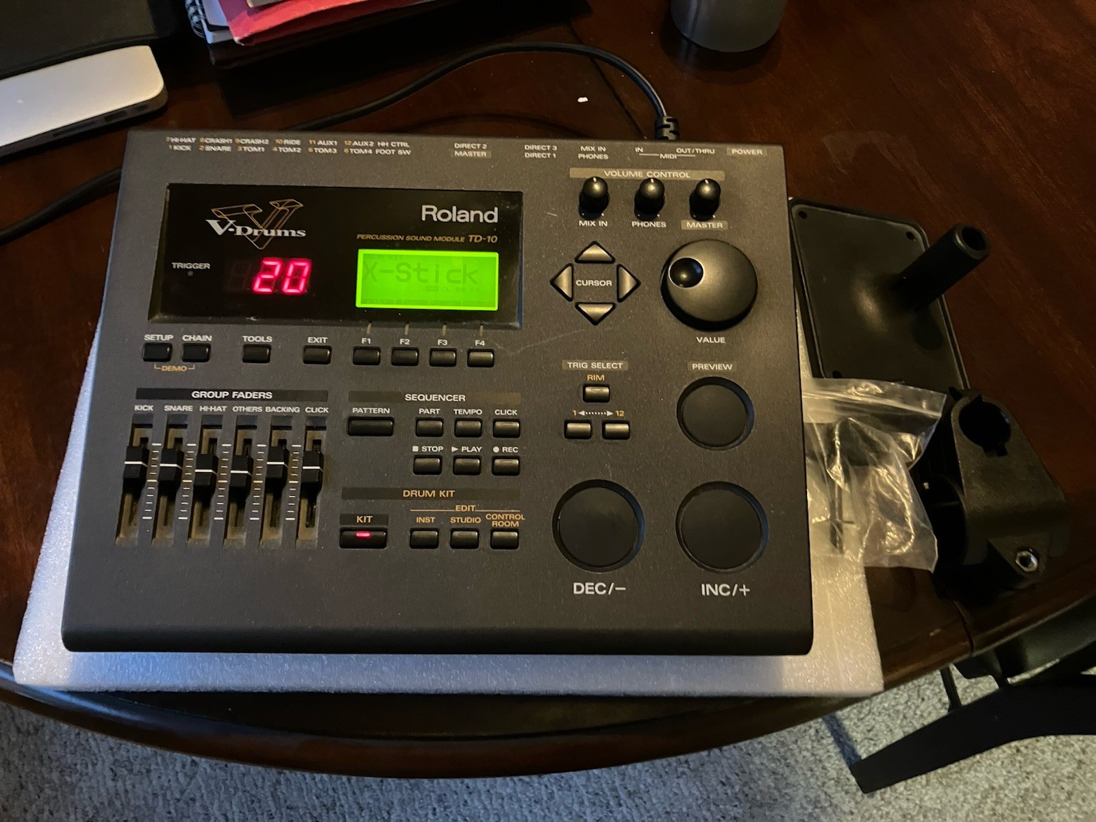 Roland TD-10 Digital Tabletop Sampler & Sequencer Module w/ Fader, MIDI I/O