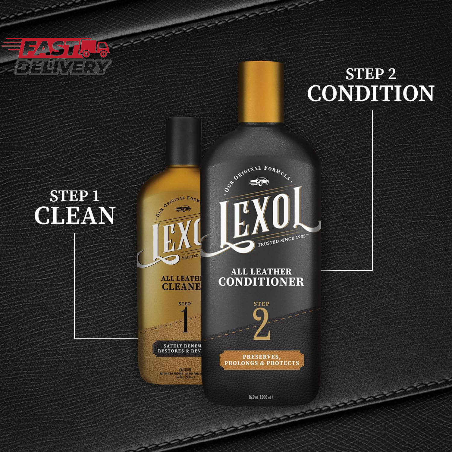 Lexol All Leather Conditioner for Car Seats and Interiors, Couches and Furniture