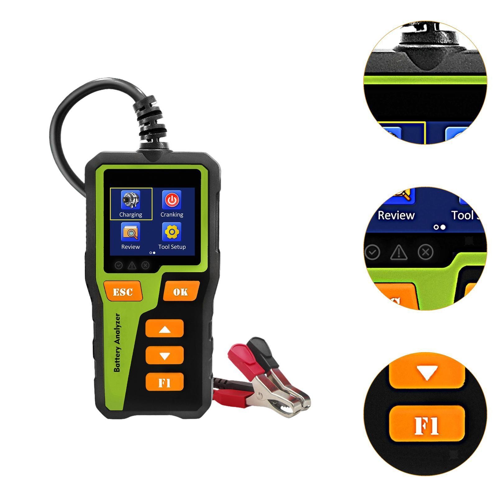 Digital Car Battery Tester Real Time Waveform CCA Battery Load Tester 5-30V Auto