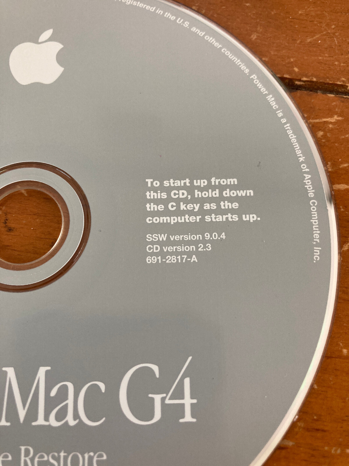 2000 Macintosh Power Mac G4 OS 9 9.0.4 Software Restore CD-ROM Disc CD