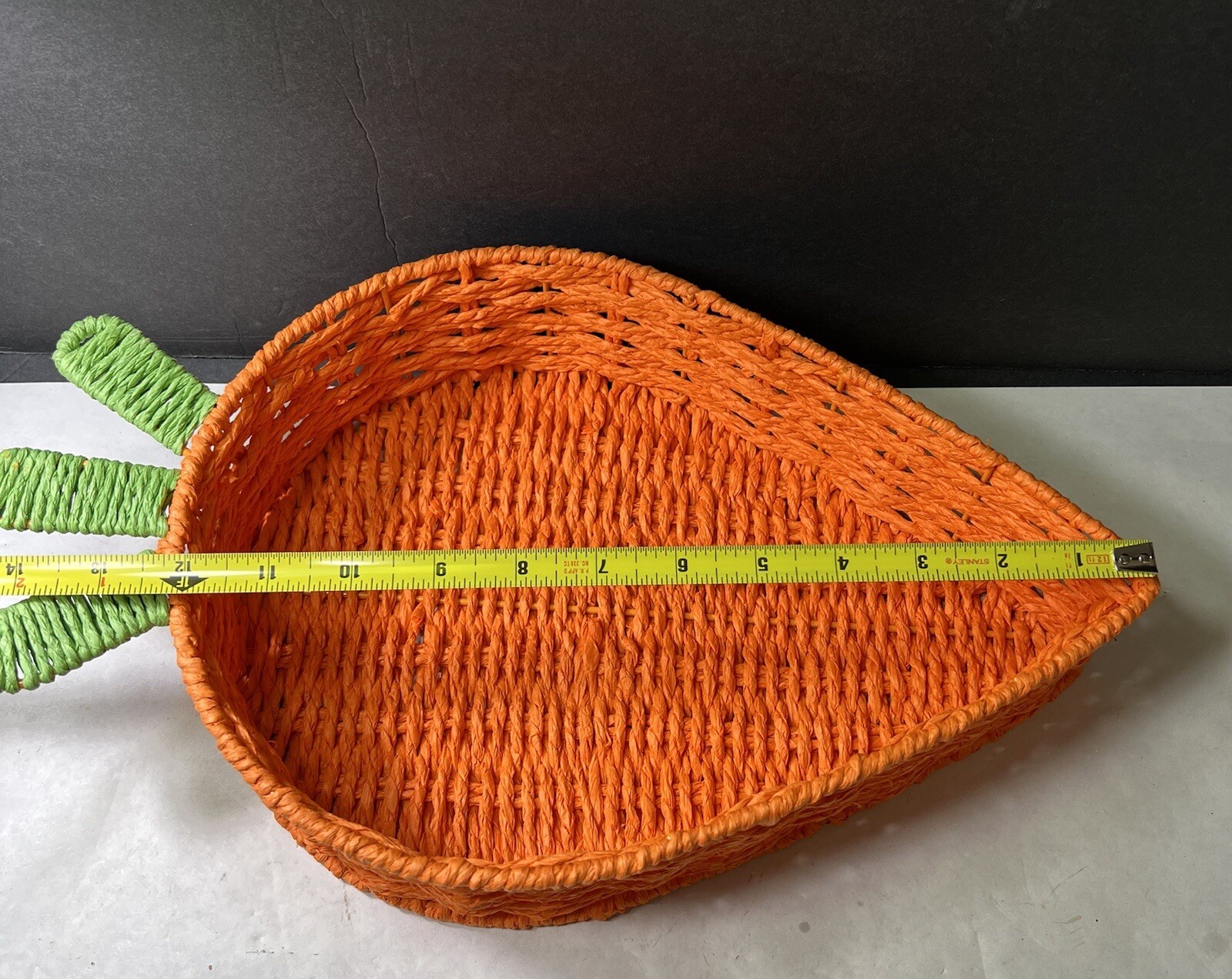 EASTER CARROT SHAPED WOVEN BASKET