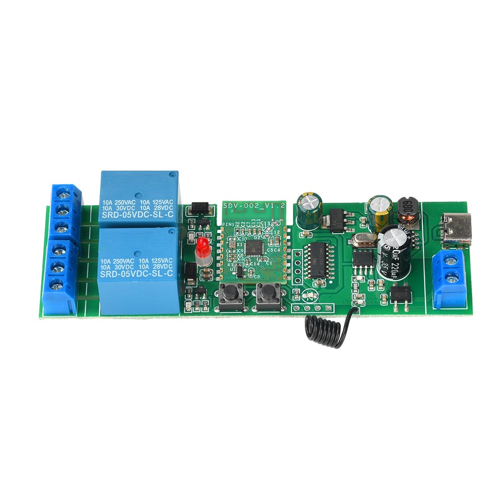 AC/DC 7-32V 2-Channel Bluetooth WIFI Relay Switch Module Self-locking 433MHz