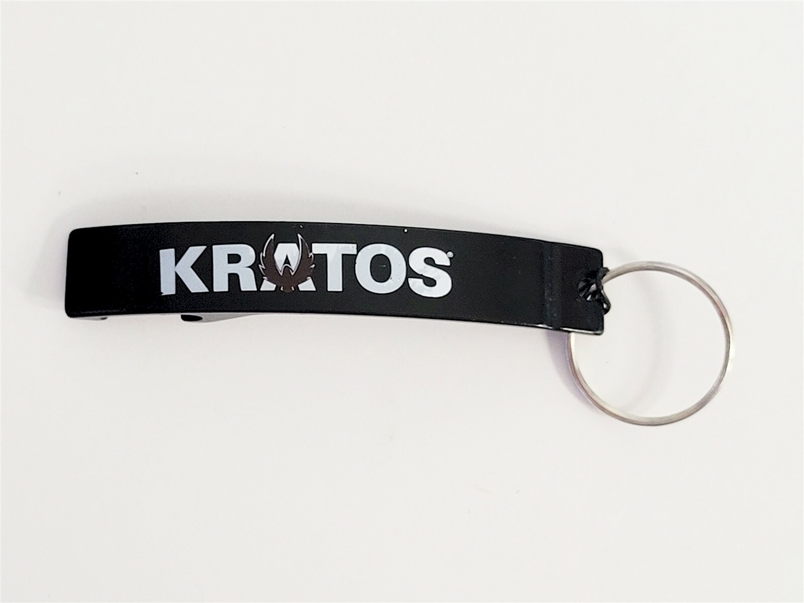 Kratos Defense and Security Solutions Black Bottle Opener Keychain Military