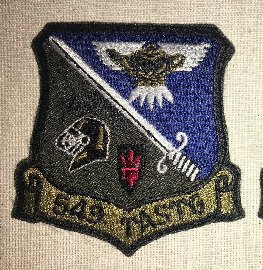 549 TASTG Patch  - Air Force - Military - 3 1/2 inches x 3 3/4 inches