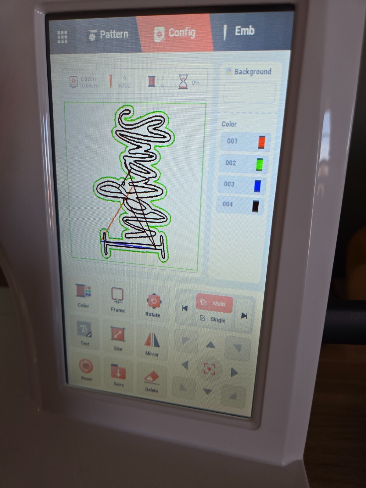 Single Needle Embroidery Machine