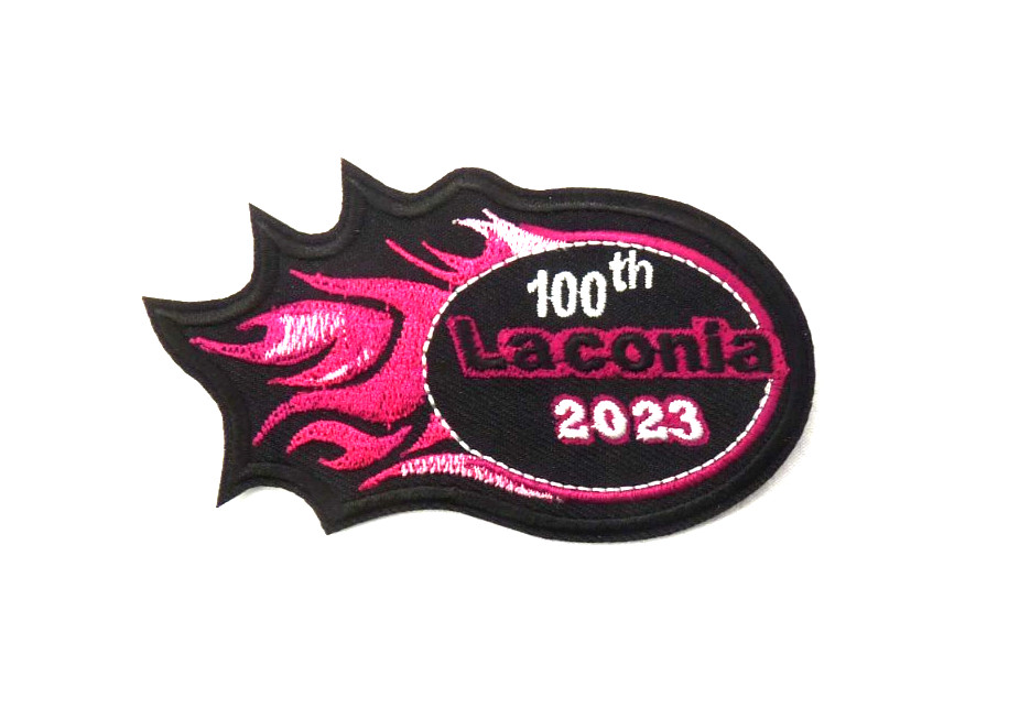 100'th Laconia 2023 Red Small Patch.