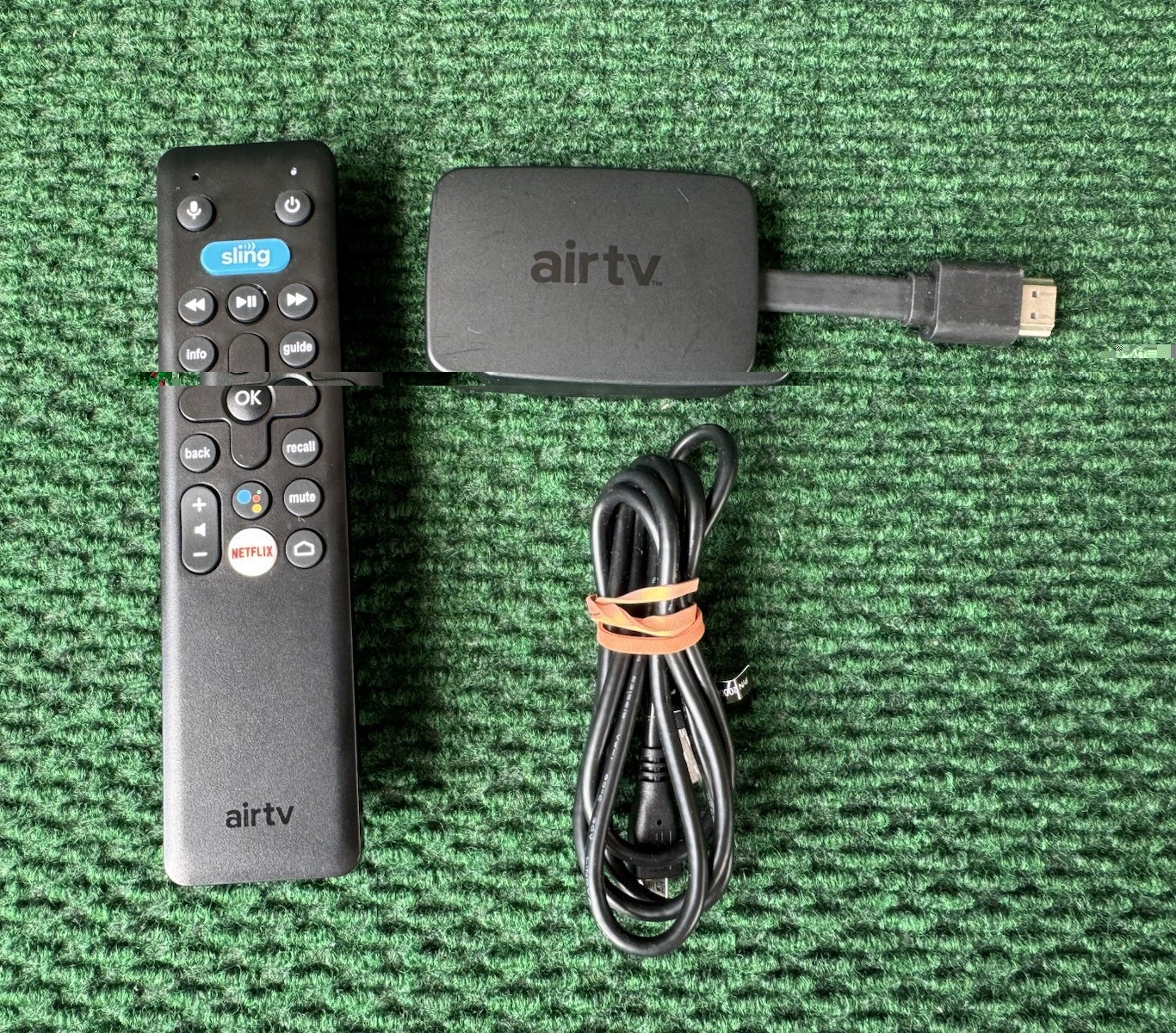 Sling Air TV Mini Tuner/Streaming Device with Remote and Charger Cord