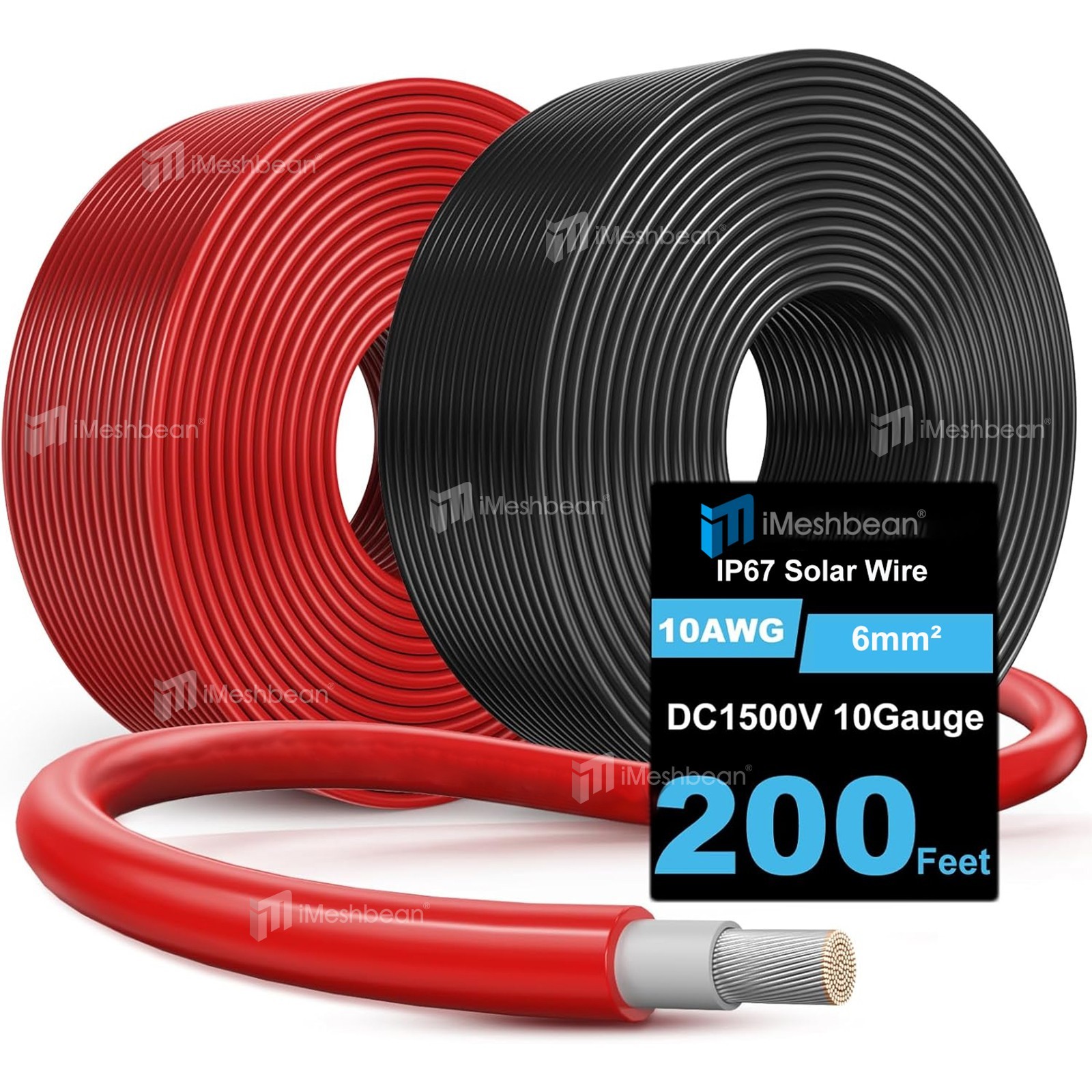 10AWG Solar Panel Extension Cable 6mm² Solar Cable Flexible PV Wire Connectors