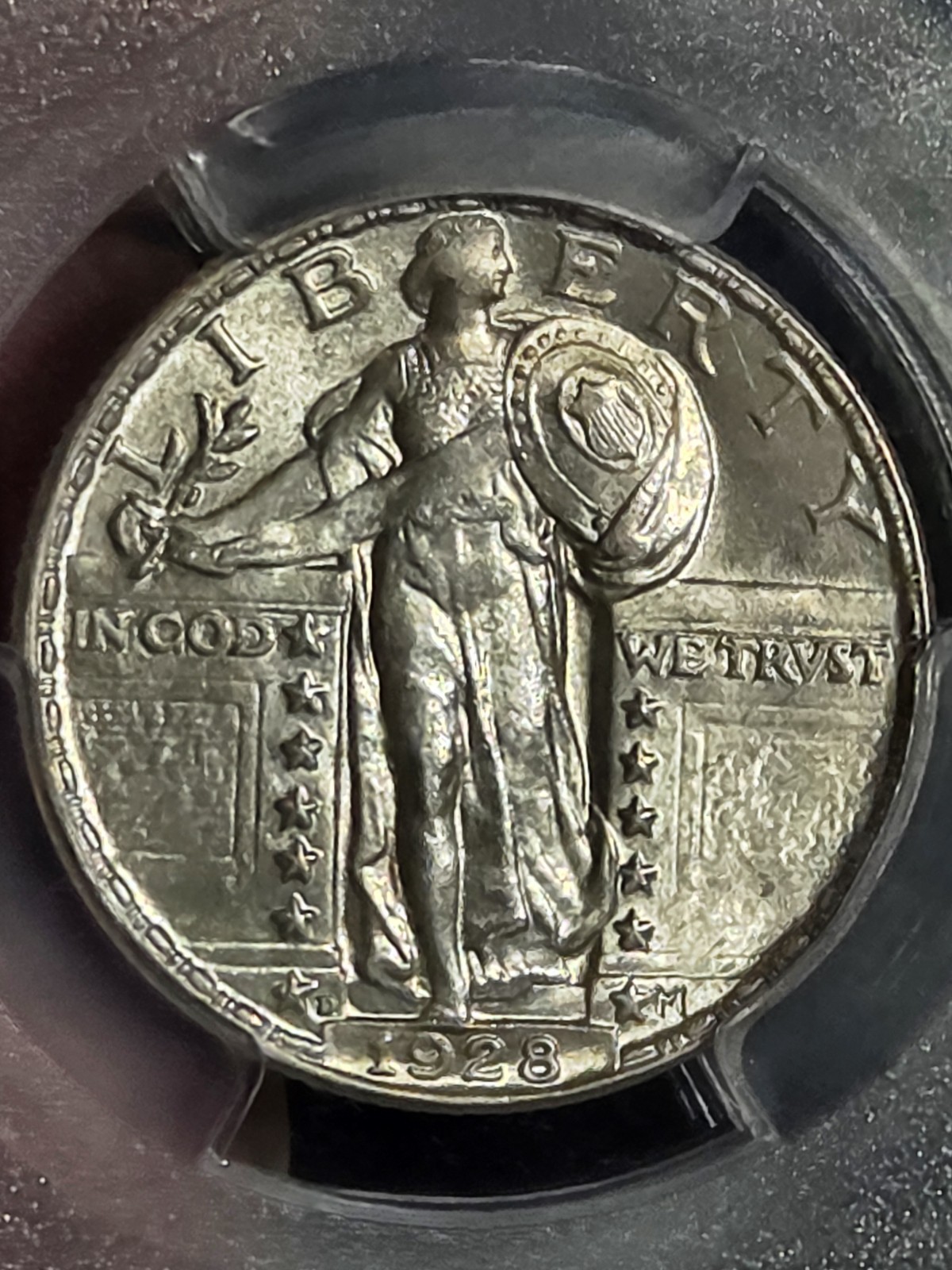 1928 D Standing Liberty Quarter 25c PCGS MS65