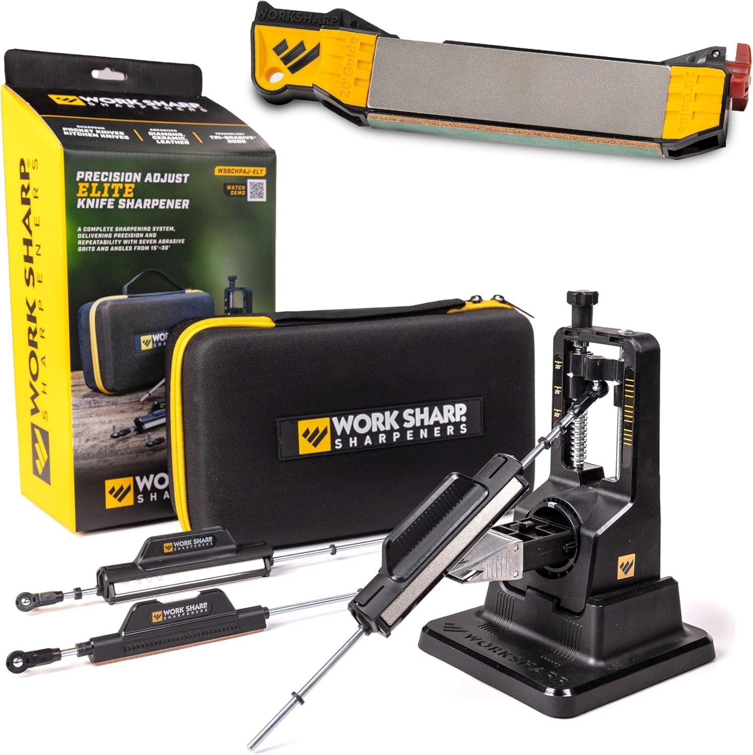 Work Sharp Precision Adjust Elite & Guided Field Knife Sharpener Kit - Professio
