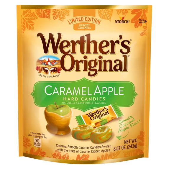 Werther's Original Limited Edition Fall Caramel Apple Hard Candies, 8.57 oz
