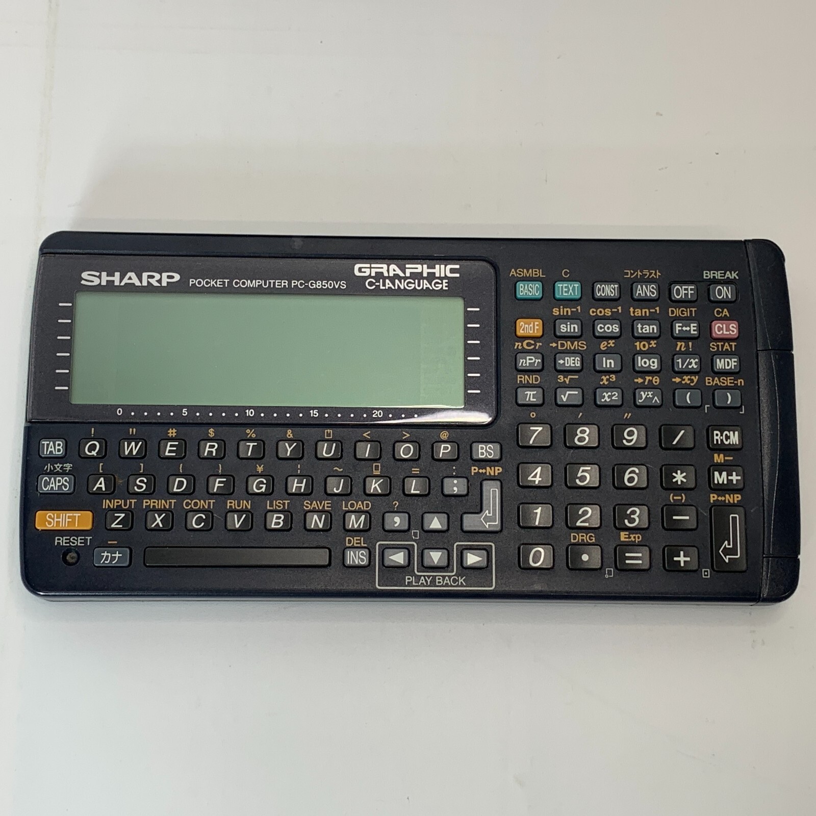 SHARP Pocket computer PC G850VS vintage Function Calculator Tested Japan Pokecom