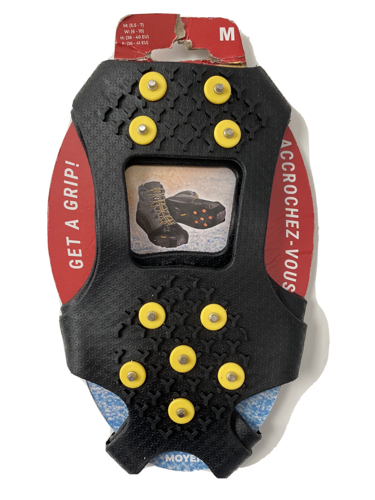 New Crescent Moon Anti Slip Traction Snow Shoe Accessory Medium Pair Unisex