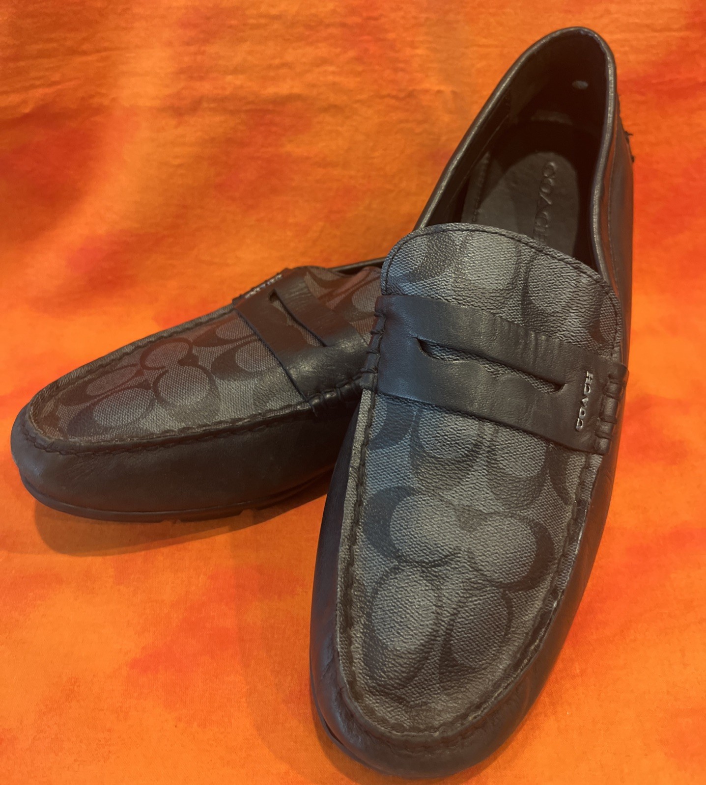 Black Coach Mott Driver Men’s Size 11D Loafers FG2983