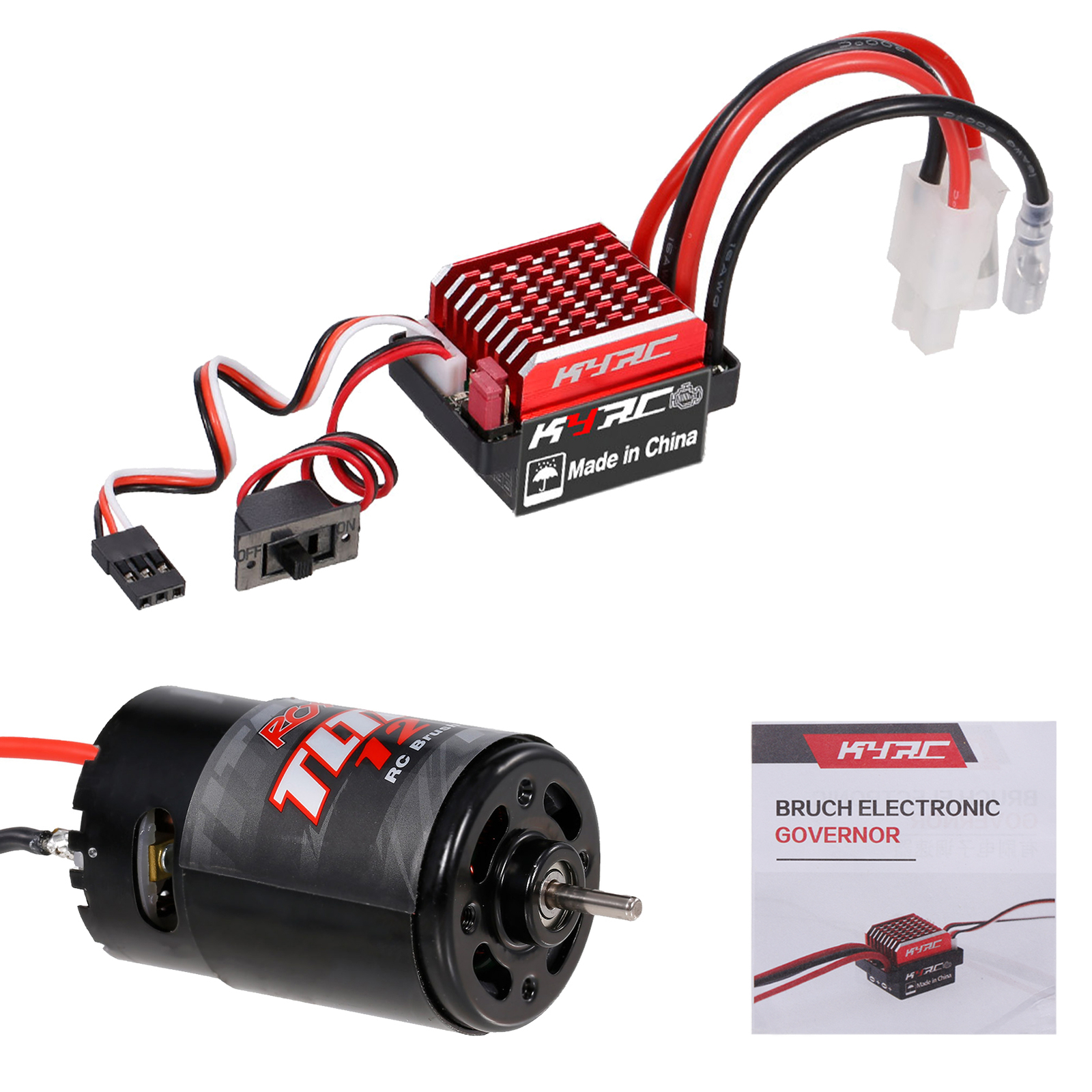 1/10  12T Brushed Motor with 60A/360A Speed Controller RC Car M6V5