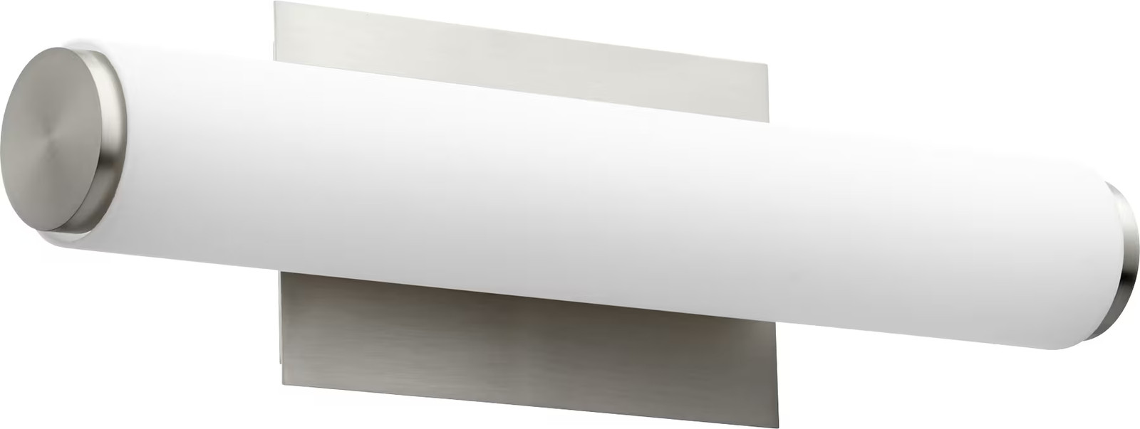 Quorum Transitional 5" Bathroom Vanity Light in Satin Nickel with Matte White
