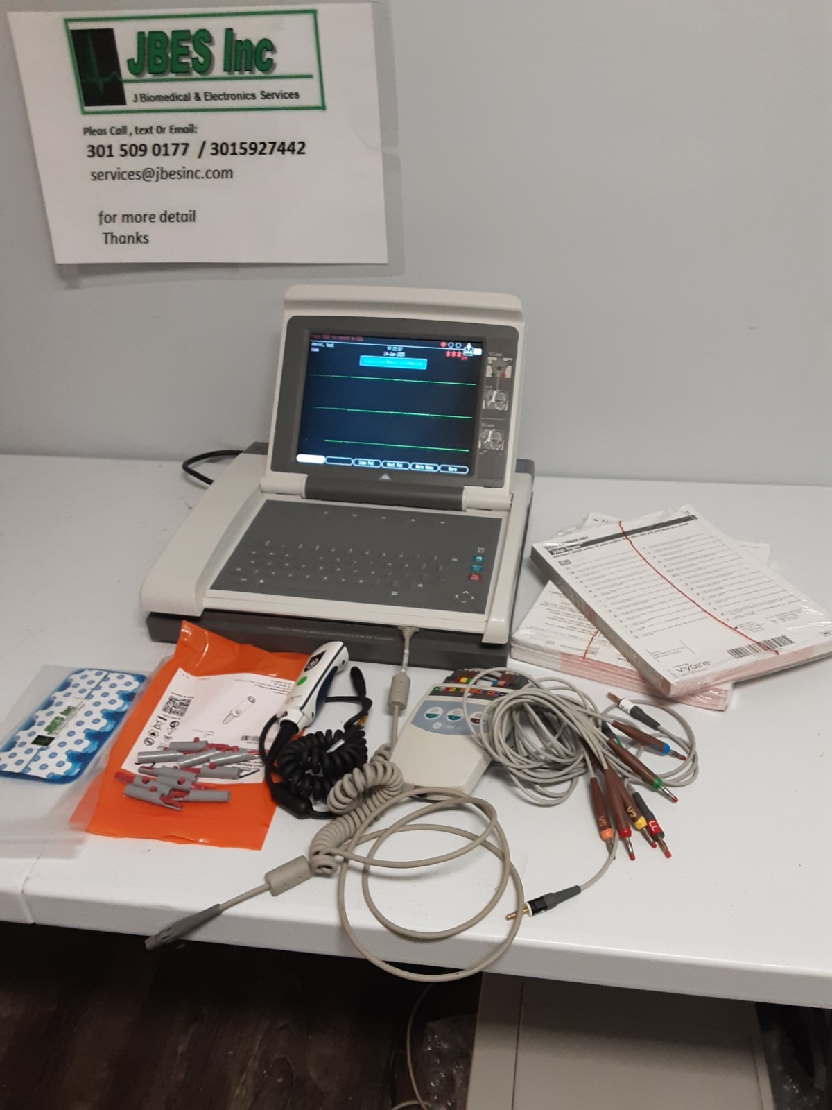GE MAC 5500 HD EKG , with all accessories 60 day free waranty and retun incl