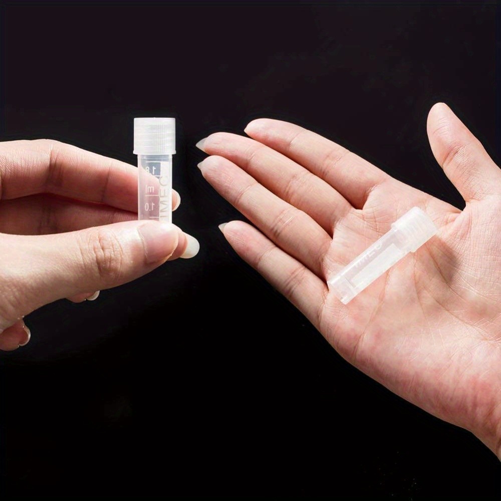 1set 50pack 1ml Plastic Graduated Tube Mini Clear Essential Oils Sample Bottles