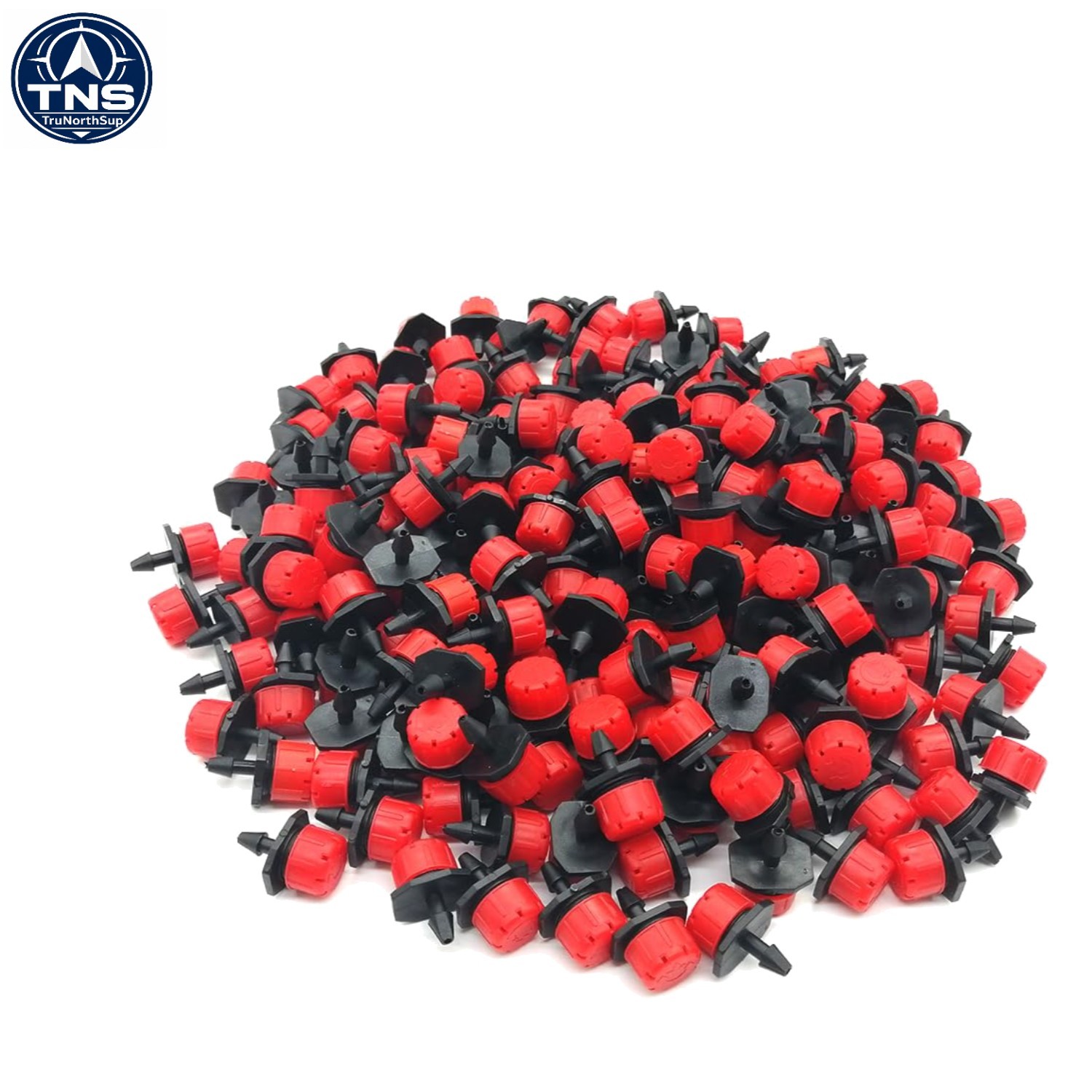100 pcs 1/4 inch Garden Irrigation Drippers Sprinklers 360° Adjustable Emitters