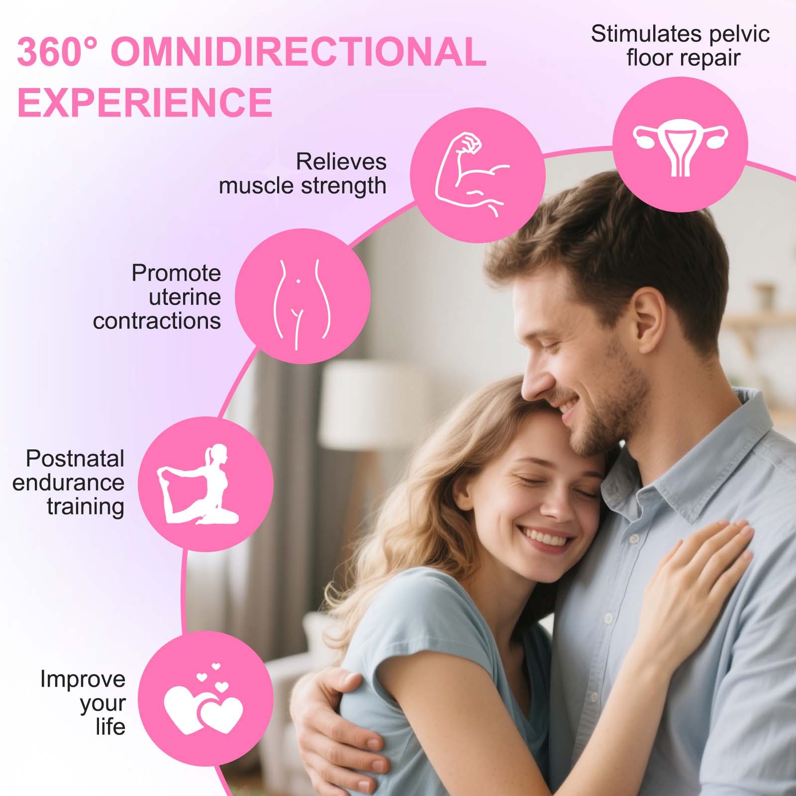 Multi-Function Kegel Trainer with Microcurrent and Heating for Postpartum Pelvic