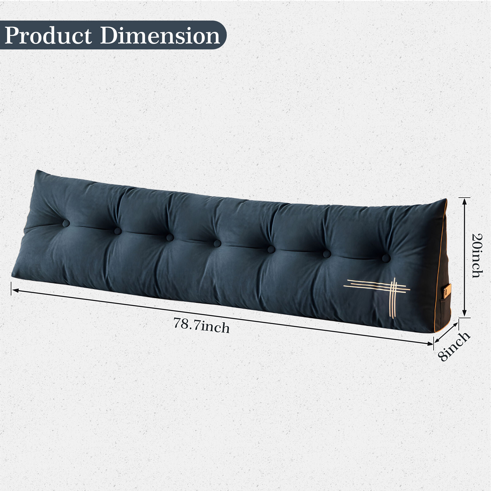 Triangular Headboard Wedge Bed Rest Reading Pillow Backrest with Removable Cover
