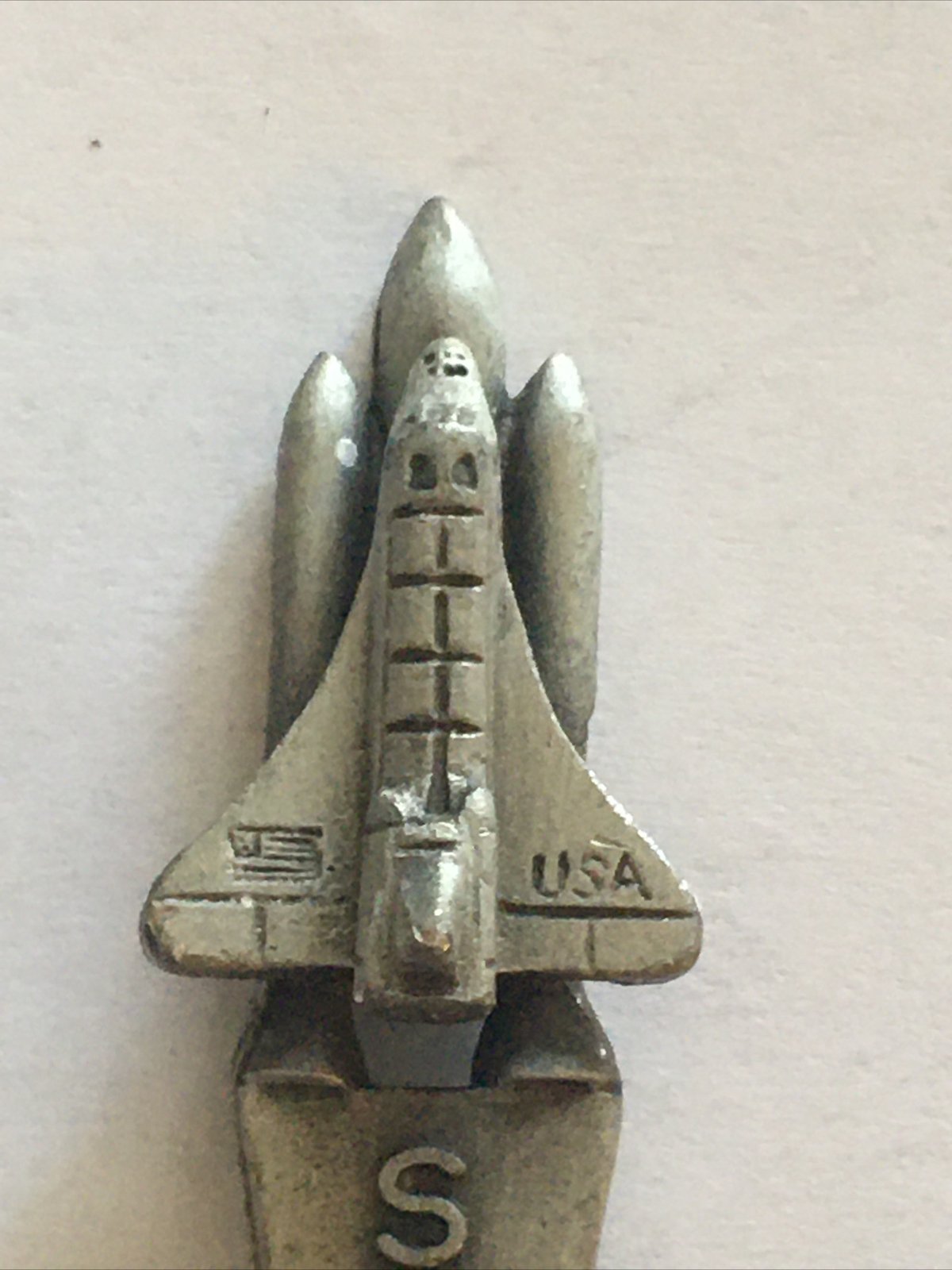 Vintage Souvenir Spoon US Collectible Pewter Kennedy Space Center Space Shuttle