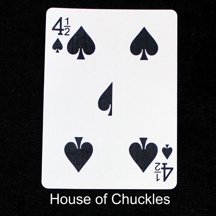 4 1/2 Spades, Bicycle Printed Gaff Card, Red