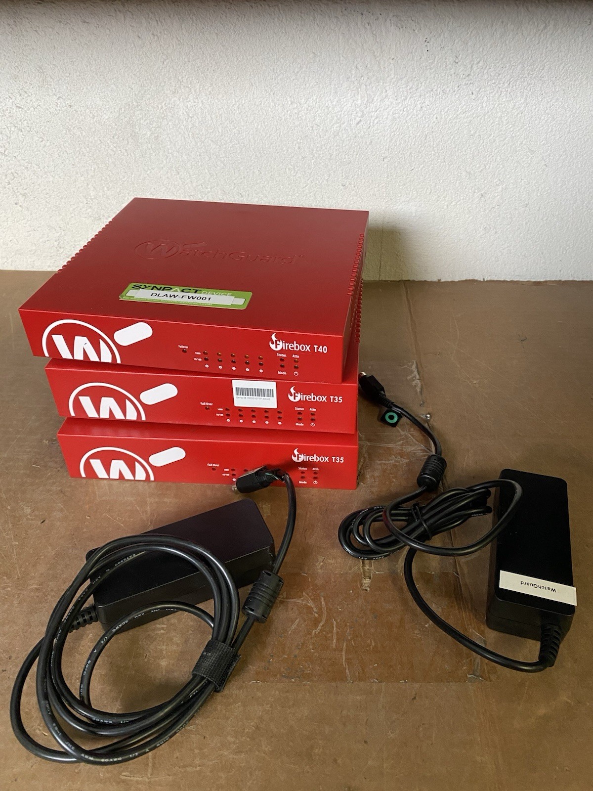 Lot Of 3 Watchguard Firebox Network Security Firewall Appliance T35 MS3AE5 / T40