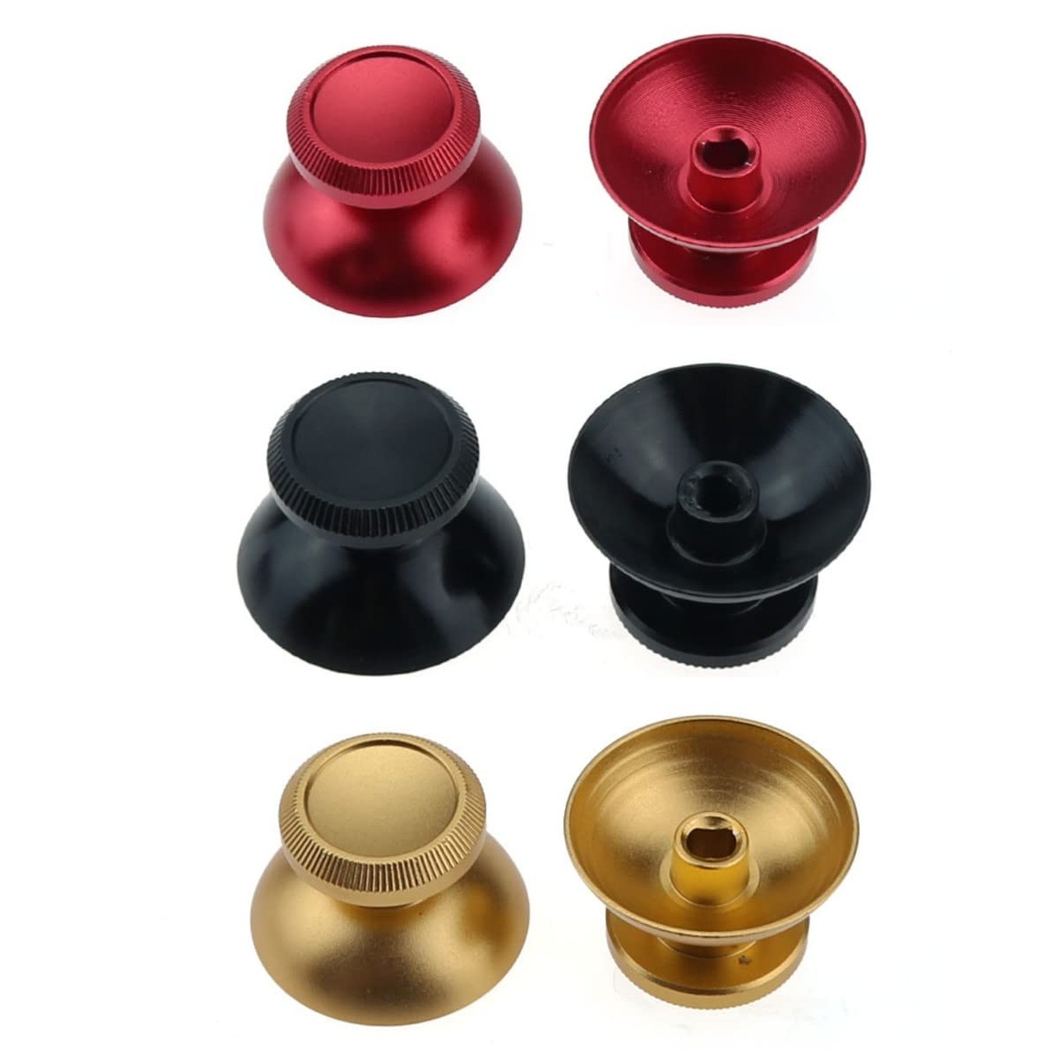 VizGiz 3 Pair Joystick Caps Replacement Aluminum Alloy Metal Mushroom Cap Cov...