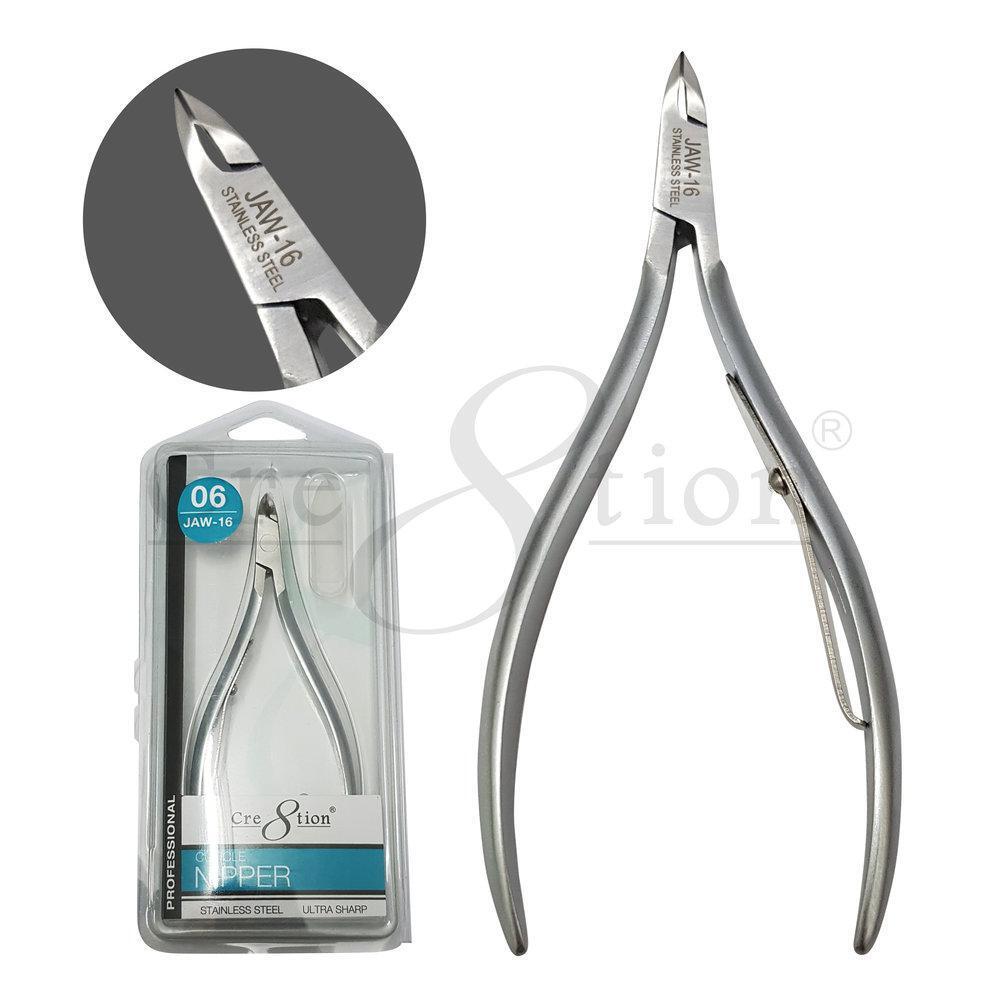 Cre8tion Stainless Steel Cuticle Nipper - 2pcs Full Jaw 16 *Pick Model*
