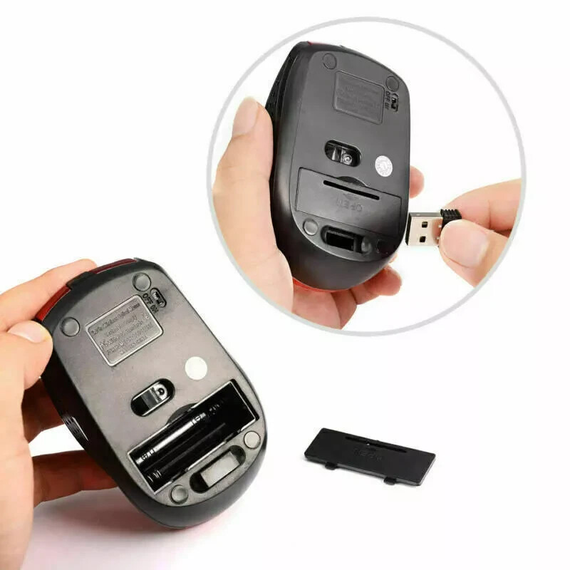 2 Wireless Optical Mouse Mice 2.4GHz USB Receiver For Laptop PC Computer DPI USA