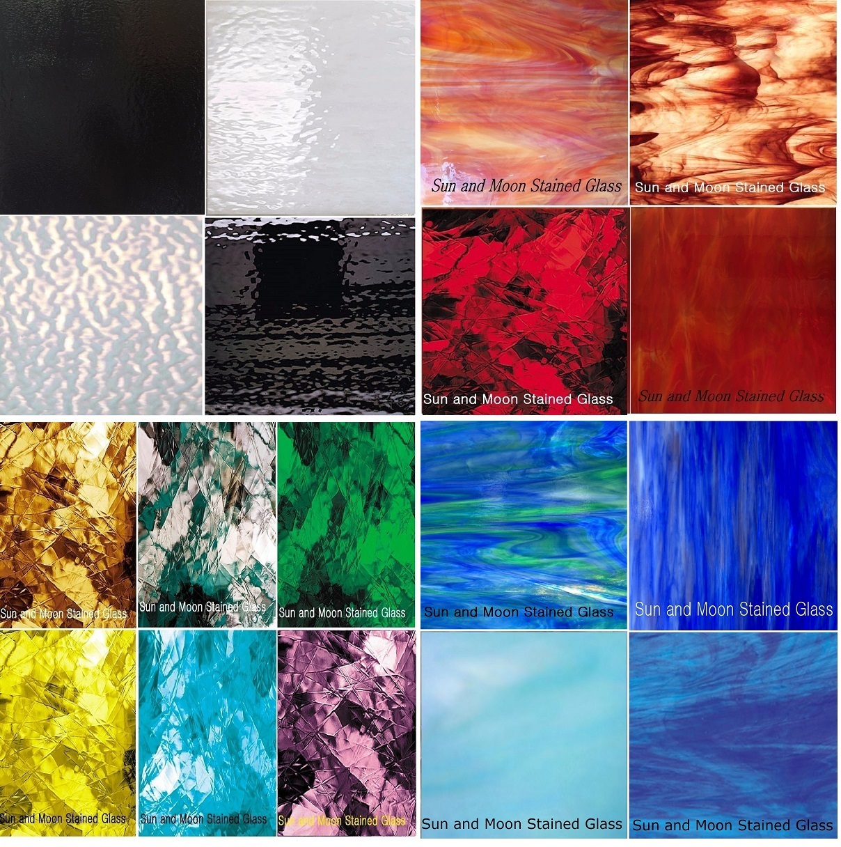 Mosaic Glass or Stained Glass sheets (4"x6") -  Variety packs_Free Shipping